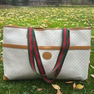 Gucci Large Weekender Tote with Cherry line Straps